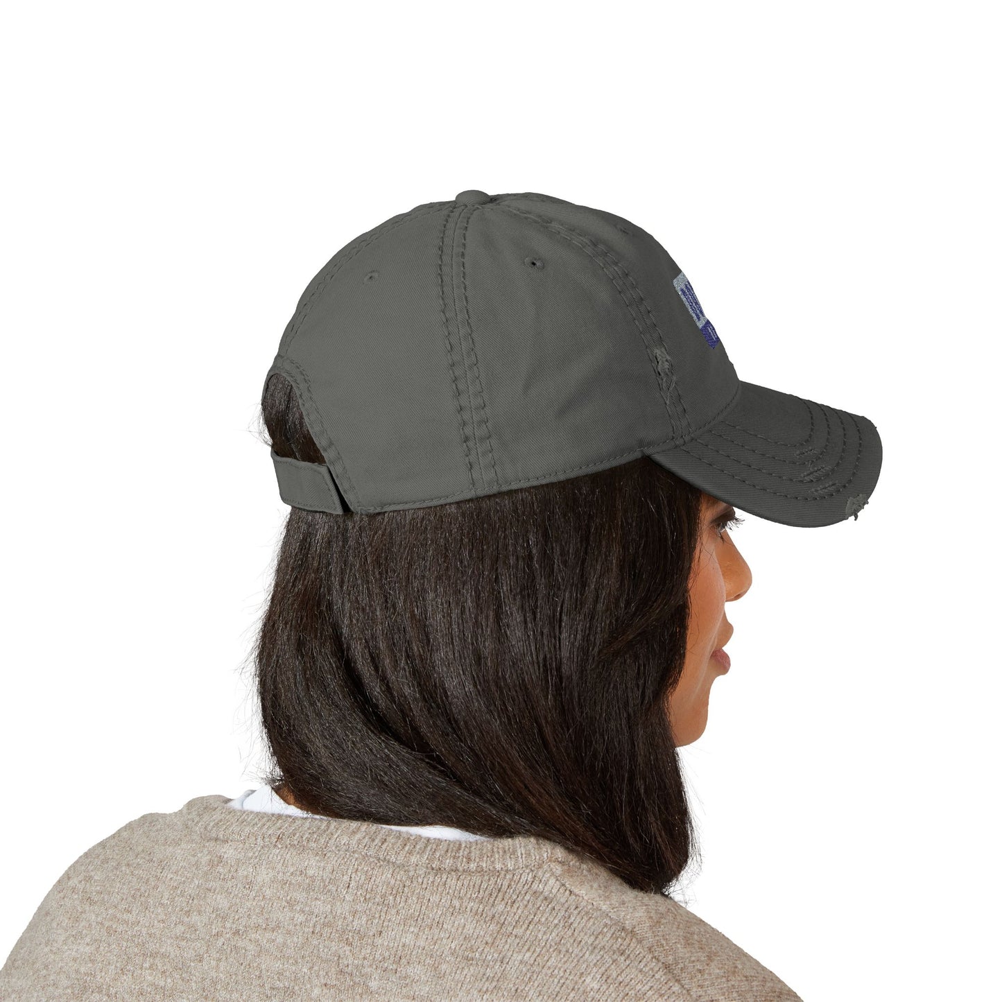 "Dough or Duh" Casual Cap Distressed Dad Hat - Embroidered